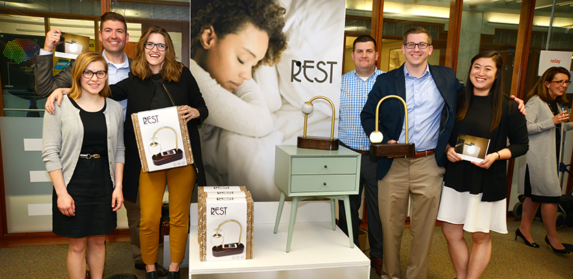 Students created a multifunctional bedside lamp called REST.
