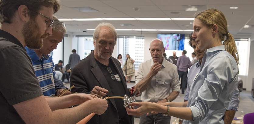 Attendees participate in a design thinking exercise.